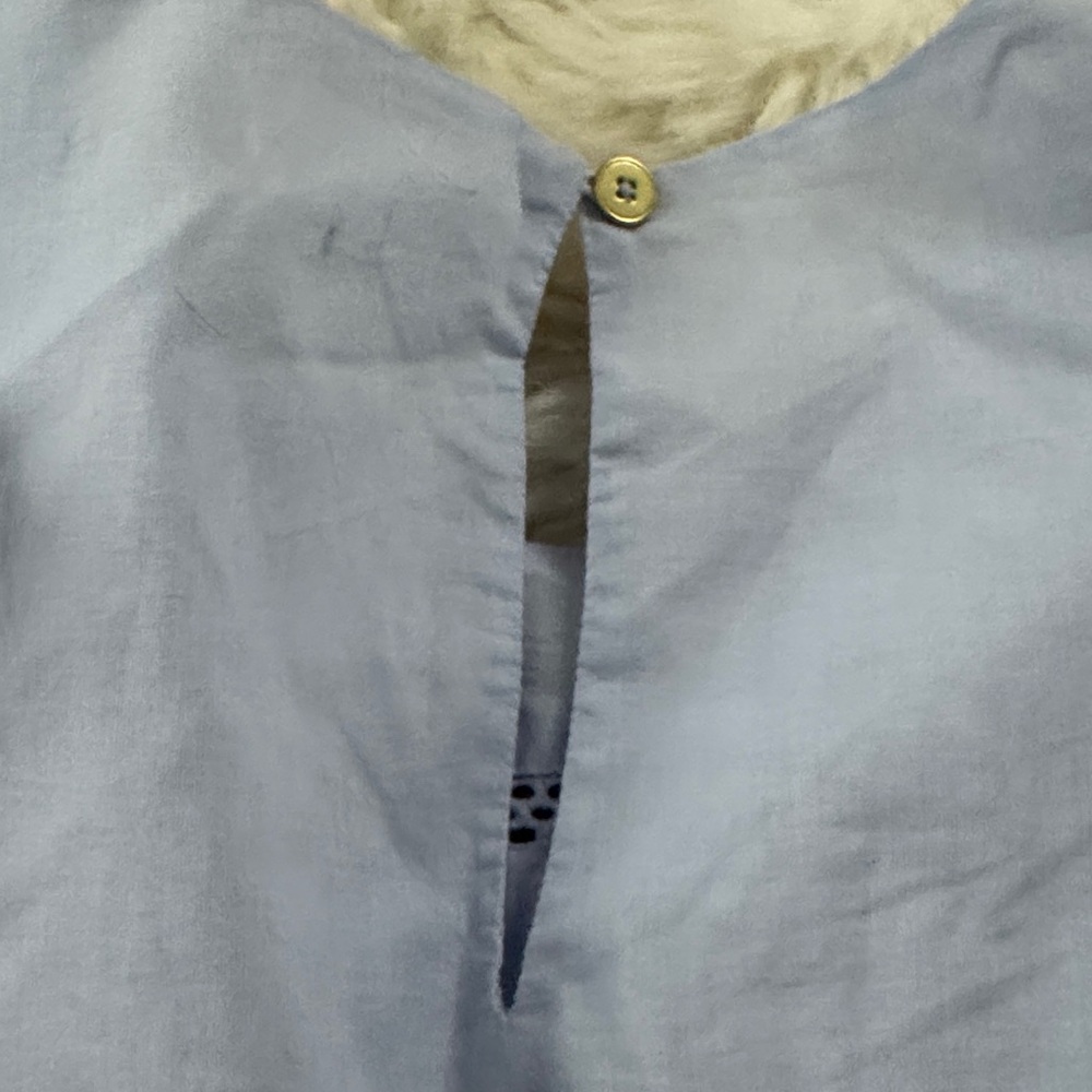 Girls Blue Teatime Dress in Cotton Voile - Picture 8 of 10